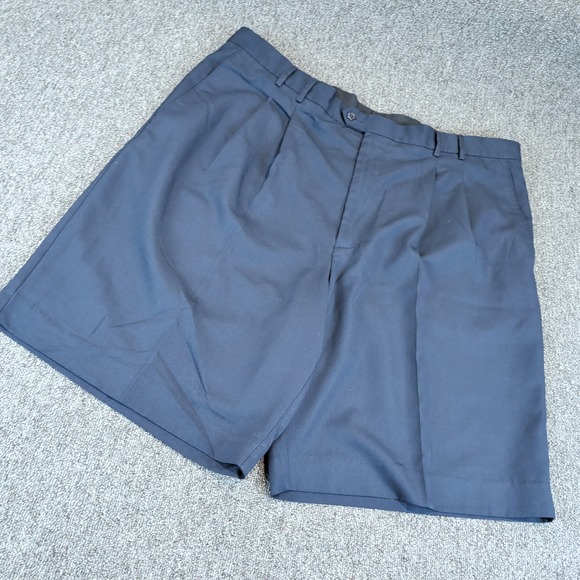Cutter & Buck Mens Shorts 44 Polyester Navy Blue Pleated Golf CB DryTec Luxe 44T — photo 2
